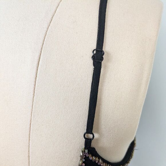 Vintage Sue Wong Prom Dress Midi Gown 10 Black Pink Silk Fairy Y2K Whimsigoth - Picture 9 of 13